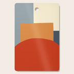 Bauhaus Reflection Number 1 - Navy Colors  Cutting Board Gallery Image 1
