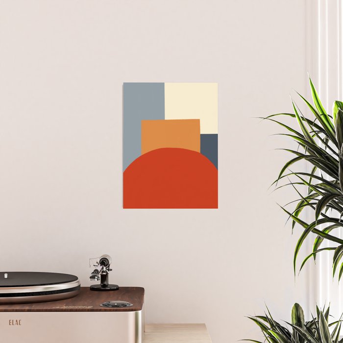 Bauhaus Reflection Number 1 - Navy Colors  Poster Gallery Image 2