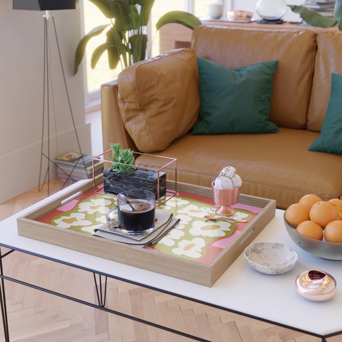 70's retro Bloom Serving Tray Gallery Image 2