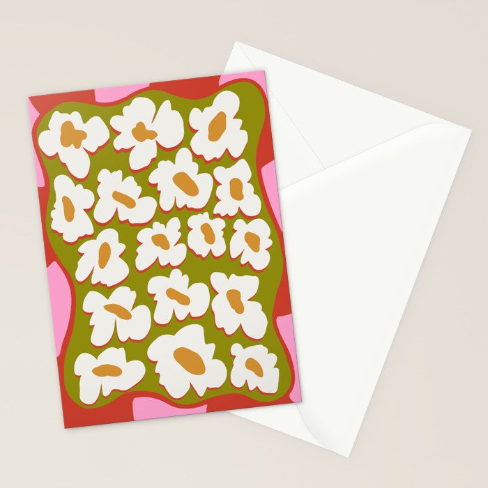 70's retro Bloom Stationery Card Gallery Image 2
