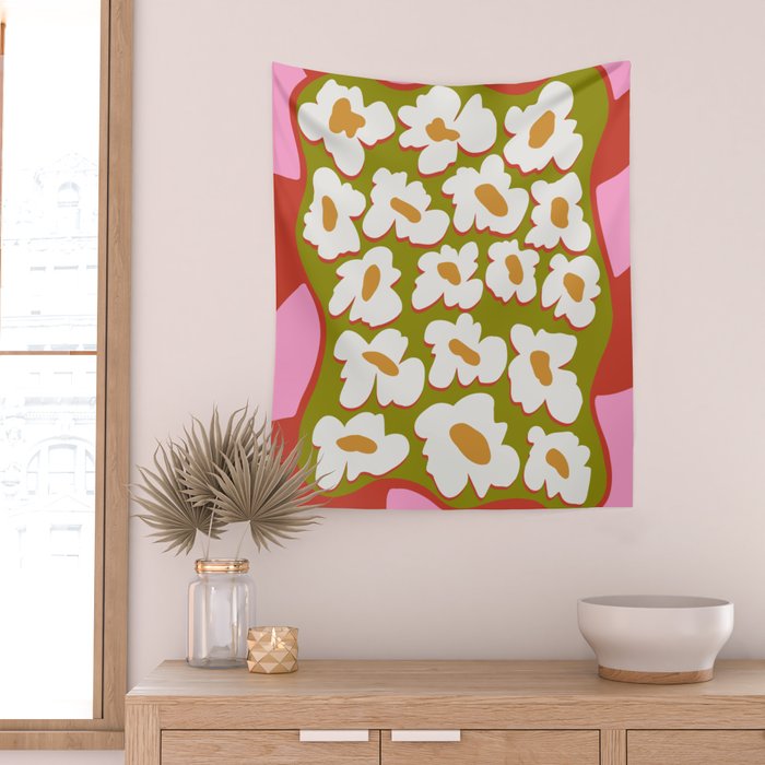 70's retro Bloom Wall Tapestry Gallery Image 2