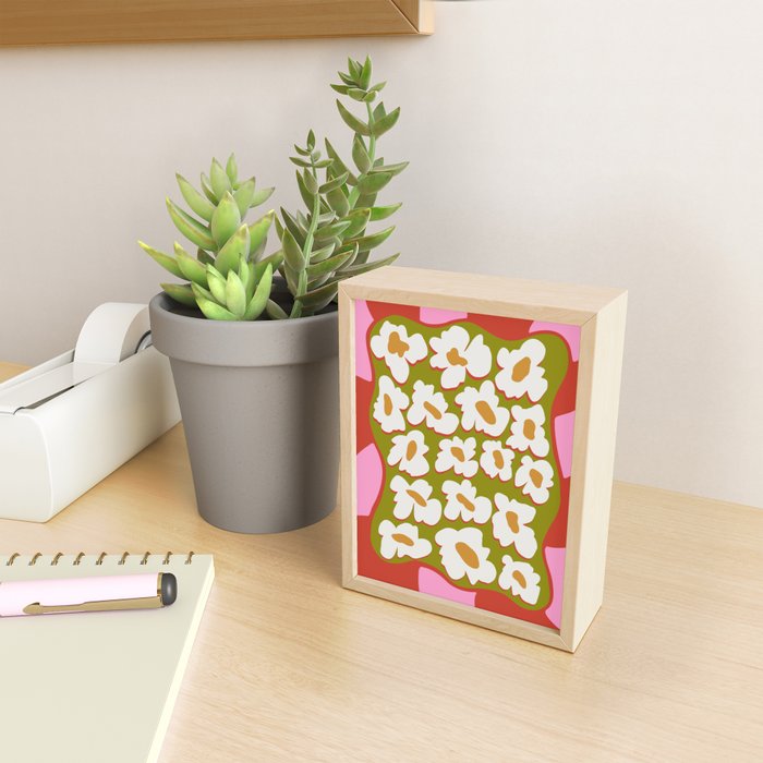 70's retro Bloom Mini Art Print Gallery Image 2