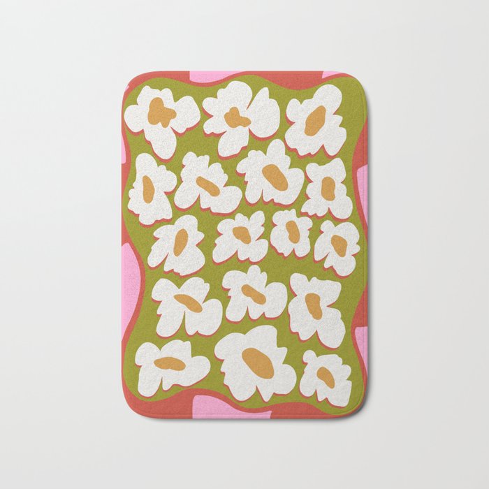70's retro Bloom Bath Mat Gallery Image 1