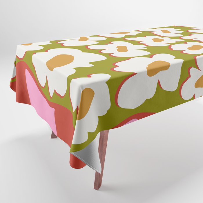 70's retro Bloom Tablecloth Gallery Image 1