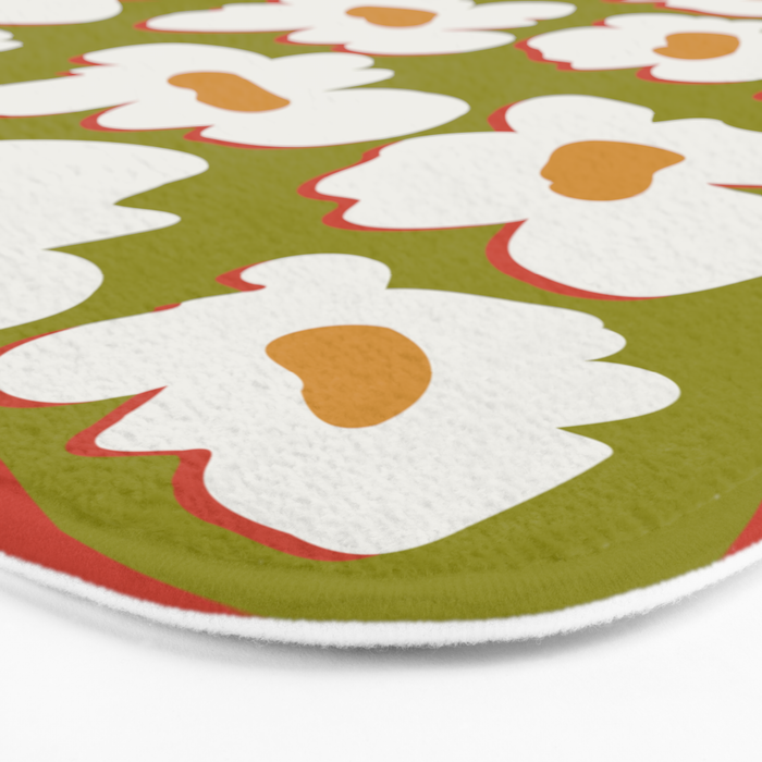 70's retro Bloom Bath Mat Gallery Image 3