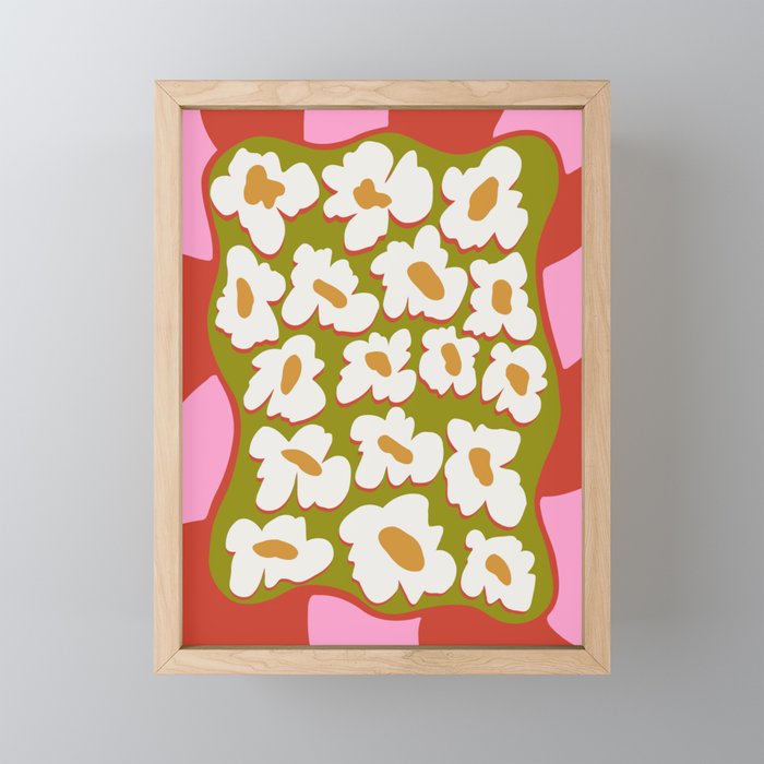 70's retro Bloom Mini Art Print Gallery Image 1