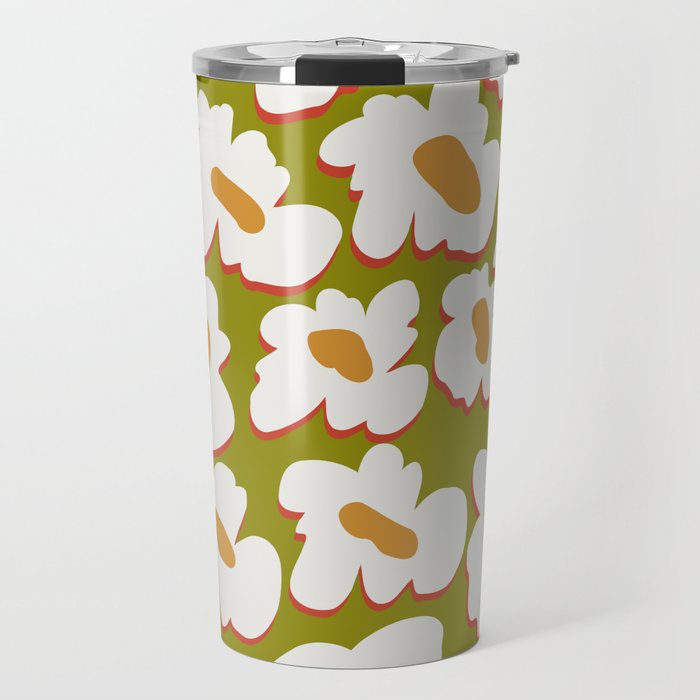 70's retro Bloom Travel Mug Gallery Image 1