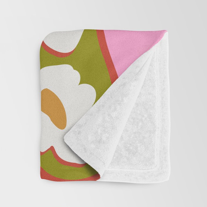 70's retro Bloom Throw Blanket Gallery Image 3