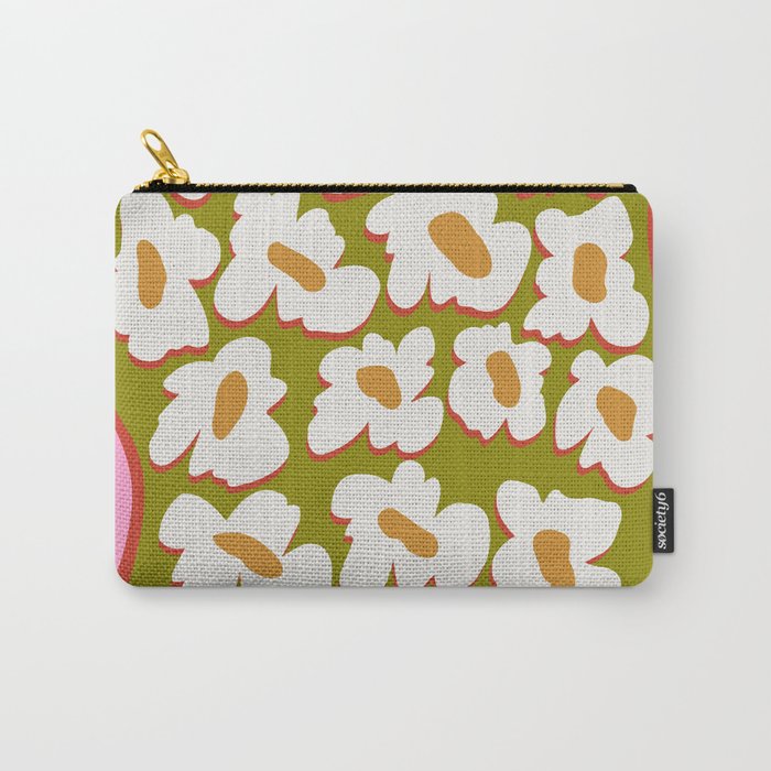 70's retro Bloom Carry All Pouch Gallery Image 1