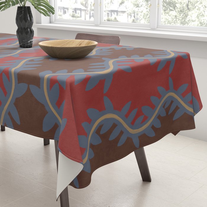 Blue Vines Tablecloth Gallery Image 3