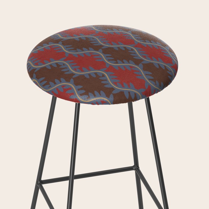 Blue Vines Stool Gallery Image 2