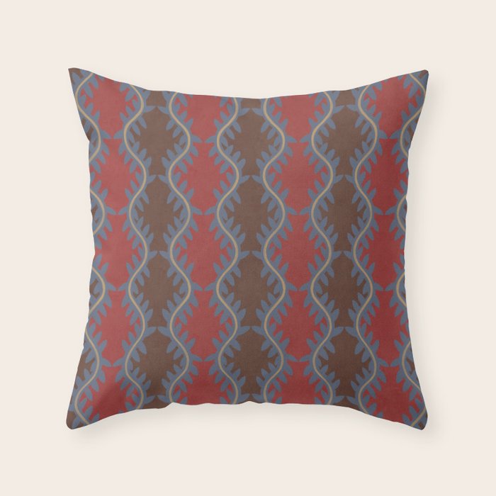 Blue Vines Throw Pillow Gallery Image 1
