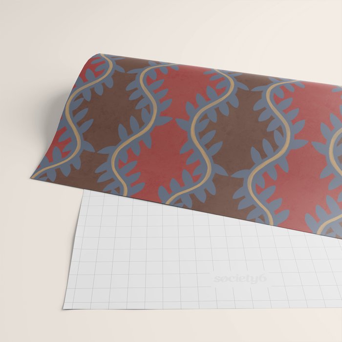 Blue Vines Wrapping Paper Gallery Image 2