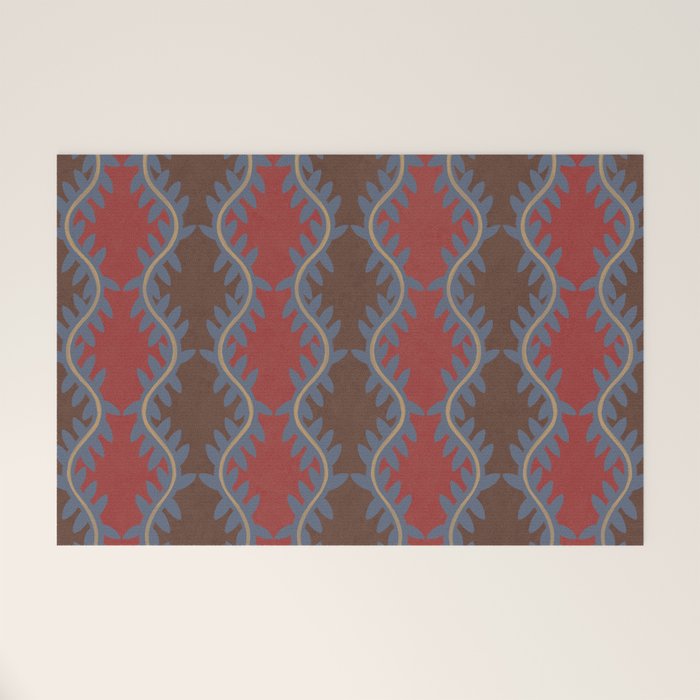 Blue Vines Welcome Mat Gallery Image 1
