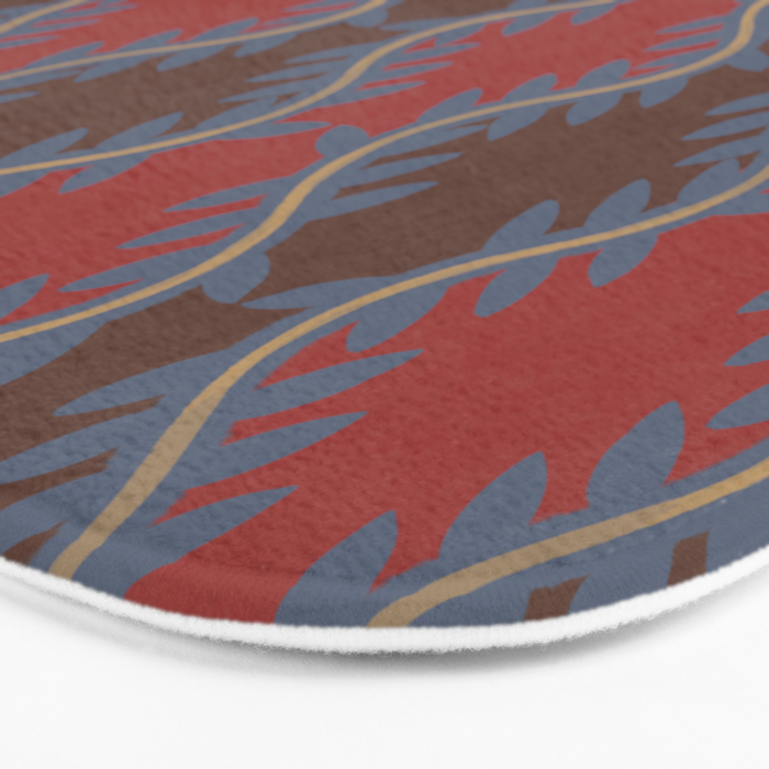 Blue Vines Bath Mat Gallery Image 3