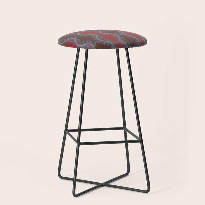 Blue Vines Stool Gallery Image 1