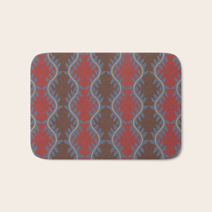 Blue Vines Bath Mat Gallery Image 1