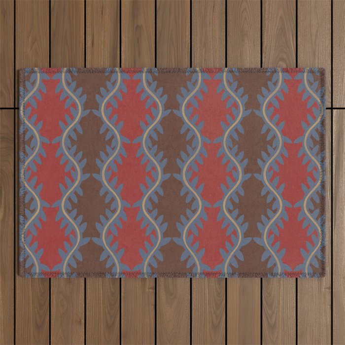 Blue Vines Outdoor Rug Gallery Image 1