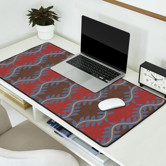 Blue Vines Desk Mat Gallery Image 2