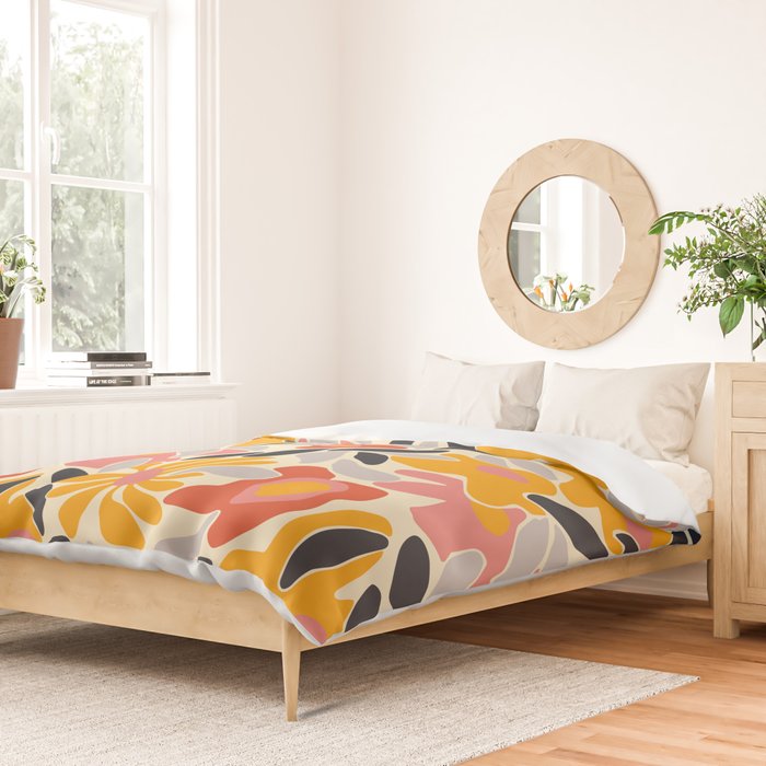 Abstract vintage flower art pattern Duvet Cover Gallery Image 2
