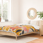Abstract vintage flower art pattern Duvet Cover Gallery Image 2