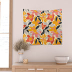 Abstract vintage flower art pattern Wall Tapestry Gallery Image 2