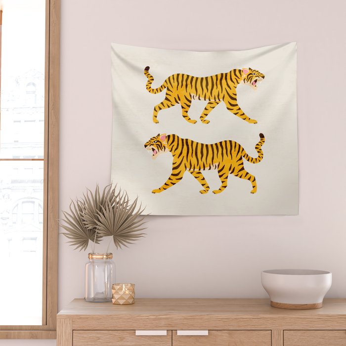 Fierce: Golden Tiger Edition Wall Tapestry Gallery Image 2