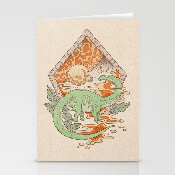 Aeon Archway: Apatosaurus | Dinosaur Science Fiction Art Stationery Card Gallery Image 1