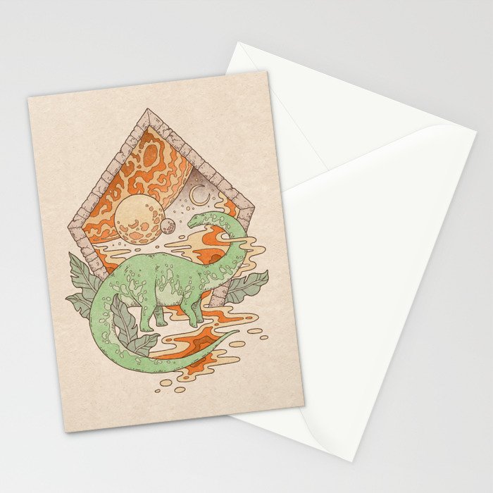 Aeon Archway: Apatosaurus | Dinosaur Science Fiction Art Stationery Card Gallery Image 2
