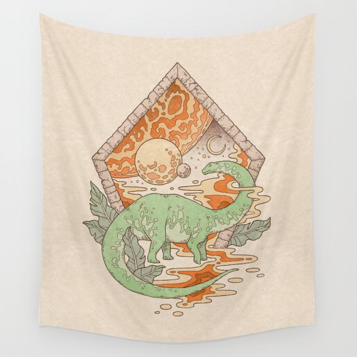 Aeon Archway: Apatosaurus | Dinosaur Science Fiction Art Wall Tapestry Gallery Image 4