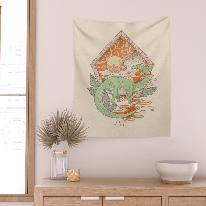 Aeon Archway: Apatosaurus | Dinosaur Science Fiction Art Wall Tapestry Gallery Image 2