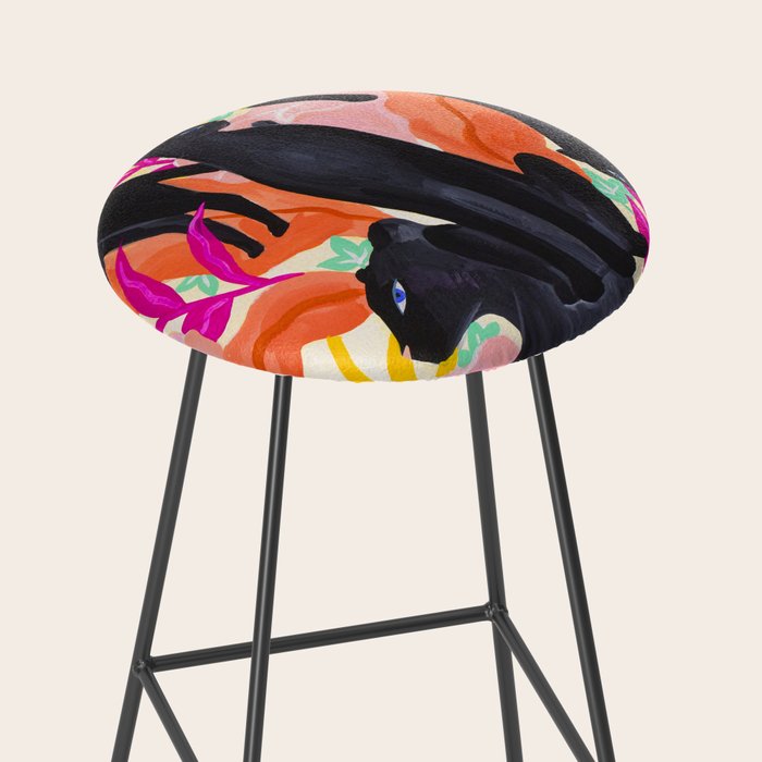 Black Panthers in Exotic Garden Stool Gallery Image 2