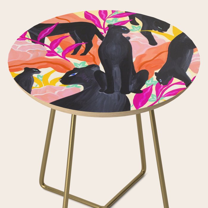 Black Panthers in Exotic Garden Side Table Gallery Image 2