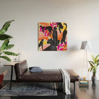 Black Panthers in Exotic Garden Wood Wall Art Gallery Image 2