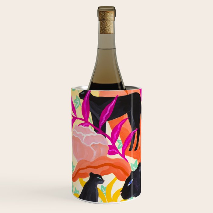 Black Panthers in Exotic Garden Wine Chiller Gallery Image 2