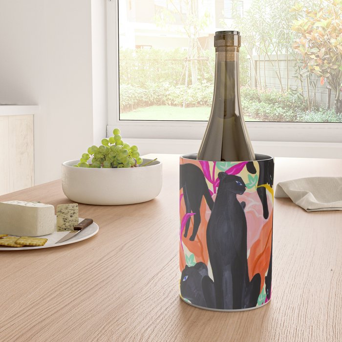 Black Panthers in Exotic Garden Wine Chiller Gallery Image 4