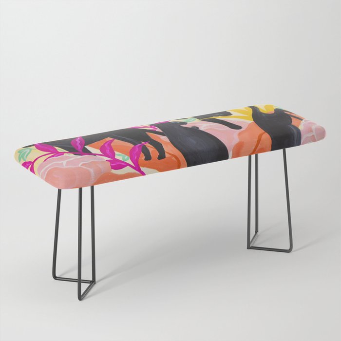 Black Panthers in Exotic Garden Bench Gallery Image 1