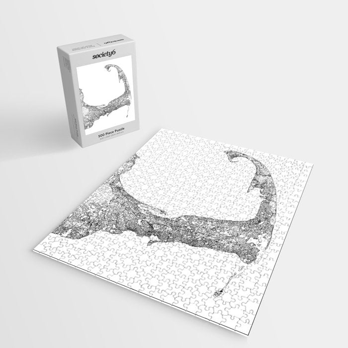 Cape Cod White Map Jigsaw Puzzle Gallery Image 2