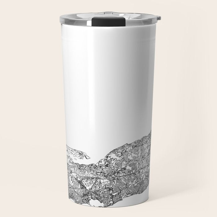 Cape Cod White Map Travel Mug Gallery Image 1