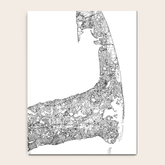 Cape Cod White Map Notebook Gallery Image 4
