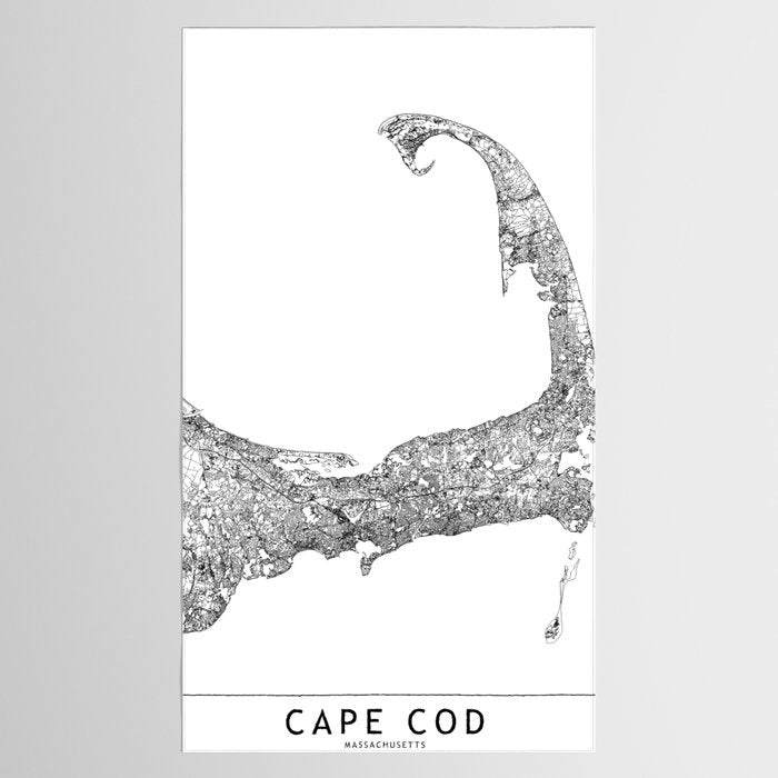 Cape Cod White Map Tablecloth Gallery Image 2