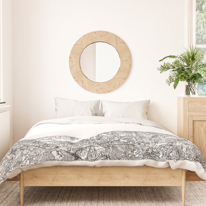 Cape Cod White Map Duvet Cover Gallery Image 3