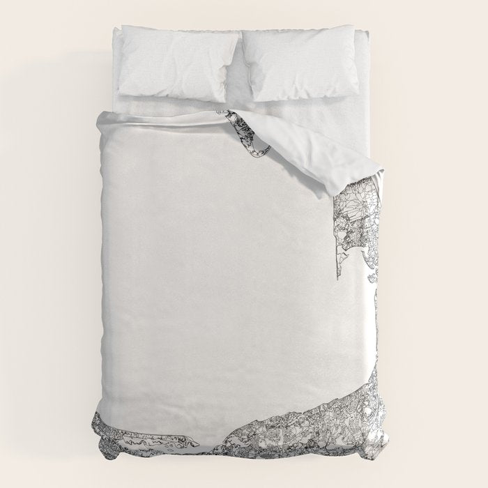 Cape Cod White Map Duvet Cover Gallery Image 6
