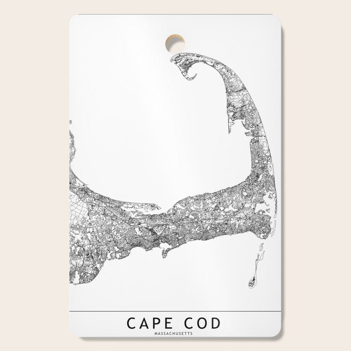 Cape Cod White Map Cutting Board Gallery Image 1