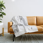 Cape Cod White Map Throw Blanket Gallery Image 1