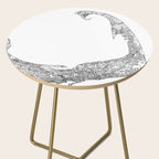 Cape Cod White Map Side Table Gallery Image 2