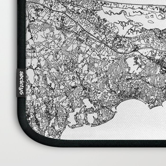 Cape Cod White Map Laptop Sleeve Gallery Image 3
