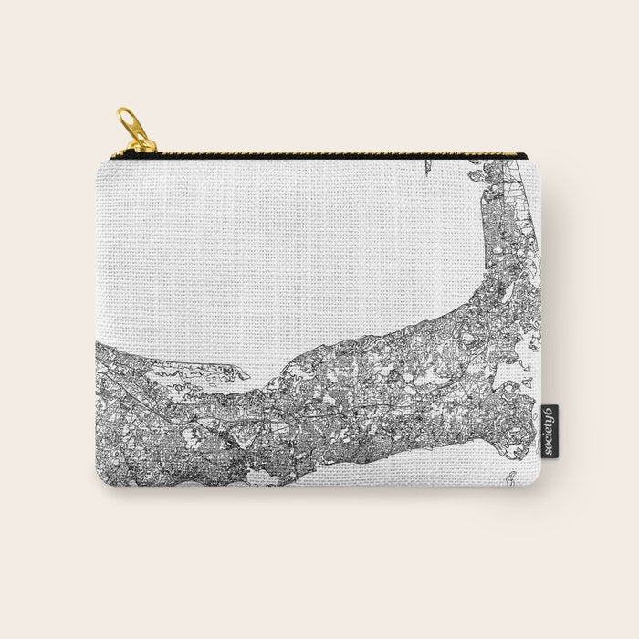 Cape Cod White Map Carry All Pouch Gallery Image 1
