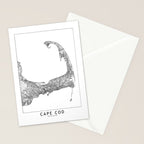 Cape Cod White Map Stationery Card Gallery Image 2