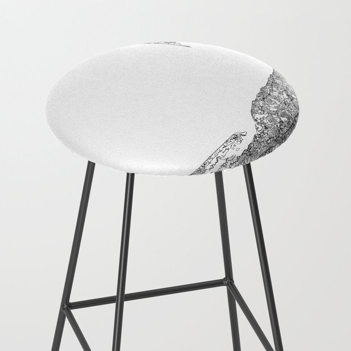 Cape Cod White Map Stool Gallery Image 2